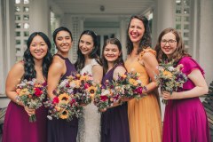 jewel tones bridesmaids